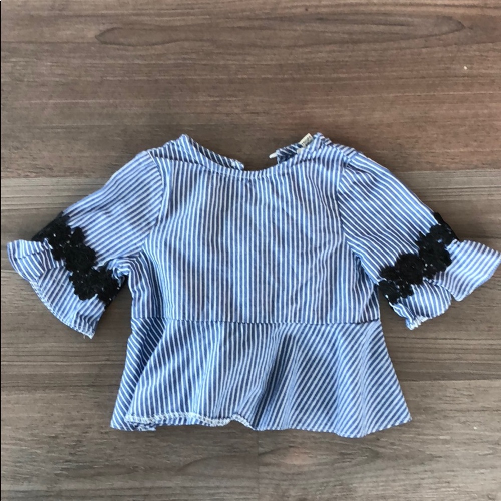 river island mini girls striped lace skirt, 3-6M